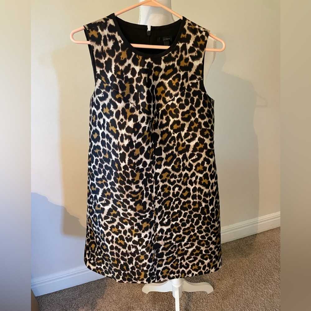 Leopard Print J Crew shift dress